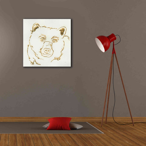 Image of 'Gilded Black Bear' by Chris Paschke, Giclee Canvas Wall Art,26 x 26