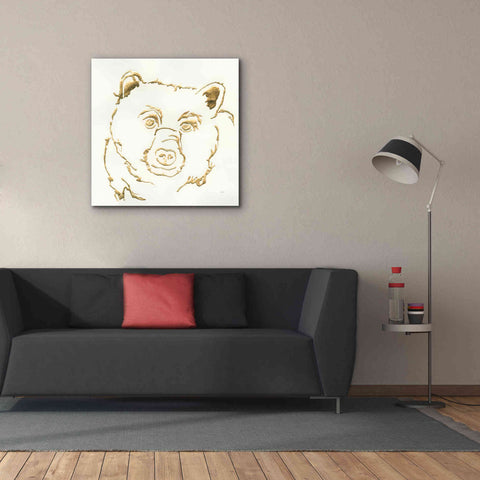 Image of 'Gilded Black Bear' by Chris Paschke, Giclee Canvas Wall Art,37 x 37