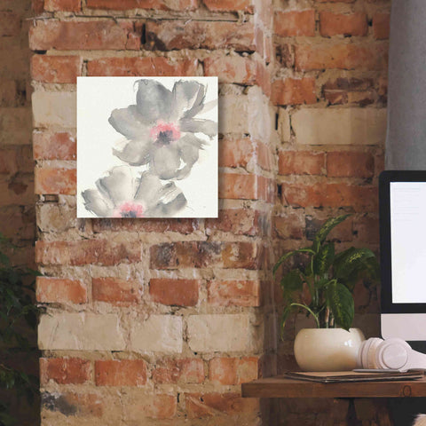 Image of 'Gray Blush Cosmos II' by Chris Paschke, Giclee Canvas Wall Art,12 x 12