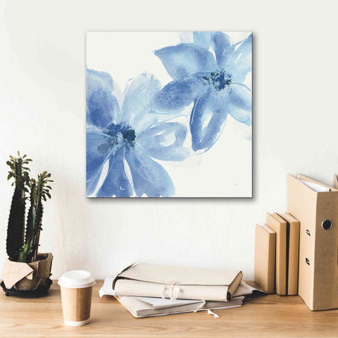 Image of 'Cobalt Clematis II' by Chris Paschke, Giclee Canvas Wall Art,18 x 18