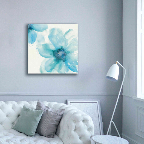 Image of 'Teal Cosmos I' by Chris Paschke, Giclee Canvas Wall Art,37 x 37