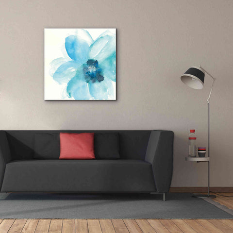 Image of 'Teal Cosmos II' by Chris Paschke, Giclee Canvas Wall Art,37 x 37
