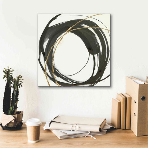 Image of 'Gilded Enso IV' by Chris Paschke, Giclee Canvas Wall Art,18 x 18