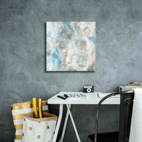 Image of 'Pale Blue Circles I' by Chris Paschke, Giclee Canvas Wall Art,18 x 18