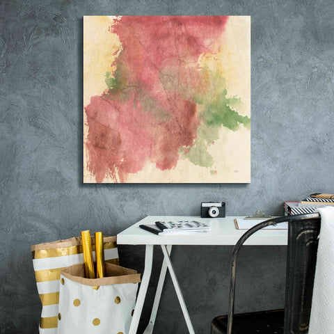 Image of 'Rouge Growth II' by Chris Paschke, Giclee Canvas Wall Art,26 x 26