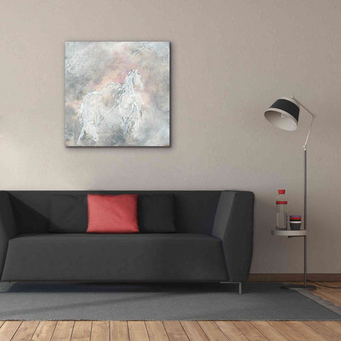 Image of 'Blush Horses II' by Chris Paschke, Giclee Canvas Wall Art,37 x 37