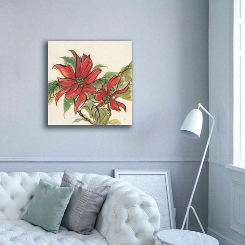 Image of 'Poinsettia II' by Chris Paschke, Giclee Canvas Wall Art,37 x 37