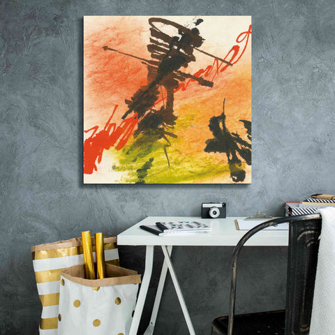 Image of 'Graffiti Orange I' by Chris Paschke, Giclee Canvas Wall Art,26 x 26