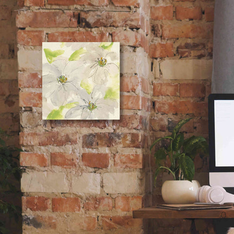 Image of 'Dancing Clematis II' by Chris Paschke, Giclee Canvas Wall Art,12 x 12