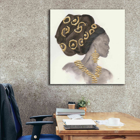 Image of 'Headdress Beauty I' by Chris Paschke, Giclee Canvas Wall Art,37 x 37