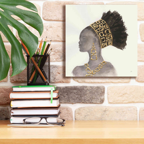 Image of 'Headdress Beauty II' by Chris Paschke, Giclee Canvas Wall Art,12 x 12