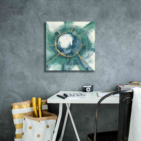 Image of 'Dharma Wheel II' by Chris Paschke, Giclee Canvas Wall Art,18 x 18