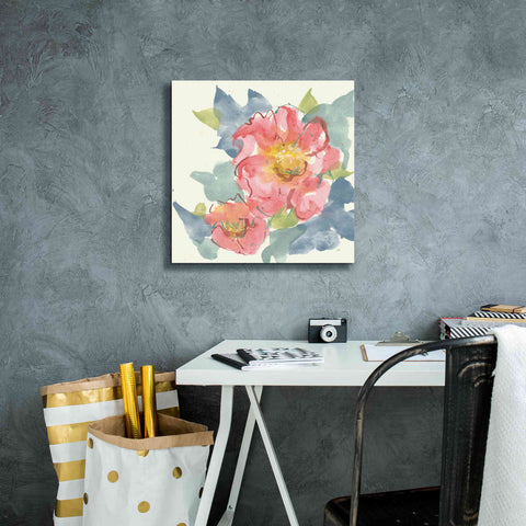 Image of 'Peony In The Pink II' by Chris Paschke, Giclee Canvas Wall Art,18 x 18