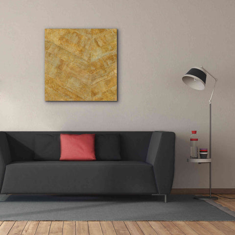 Image of 'Gilded Herringbone I' by Chris Paschke, Giclee Canvas Wall Art,37 x 37