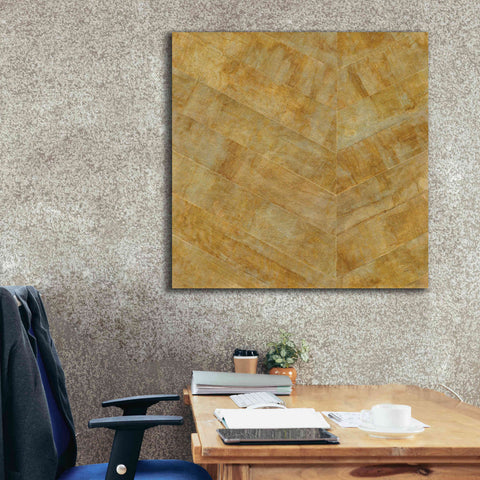 Image of 'Gilded Herringbone I' by Chris Paschke, Giclee Canvas Wall Art,37 x 37