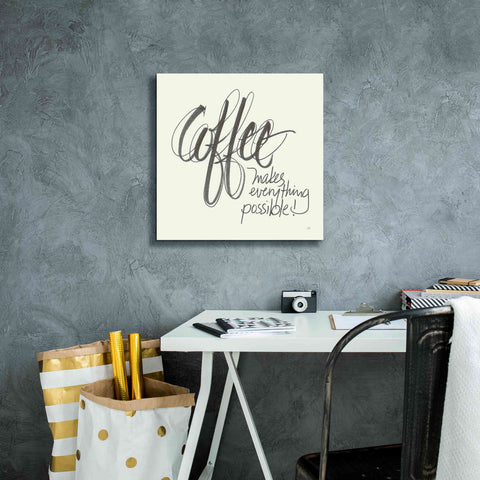 Image of 'Coffee Sayings IV' by Chris Paschke, Giclee Canvas Wall Art,18 x 18