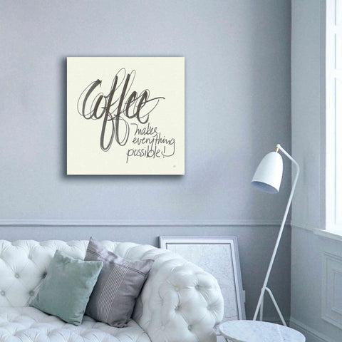 Image of 'Coffee Sayings IV' by Chris Paschke, Giclee Canvas Wall Art,37 x 37