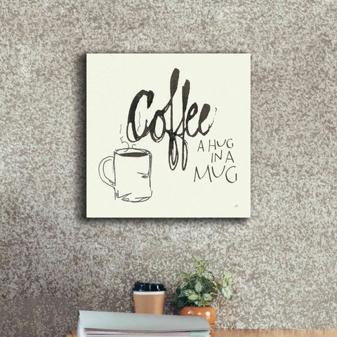 Image of 'Coffee Sayings V' by Chris Paschke, Giclee Canvas Wall Art,18 x 18