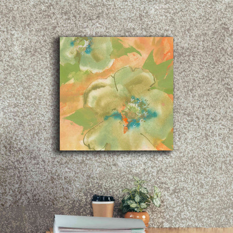 Image of 'Olive Poppy II' by Chris Paschke, Giclee Canvas Wall Art,18 x 18