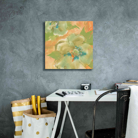 Image of 'Olive Poppy II' by Chris Paschke, Giclee Canvas Wall Art,18 x 18