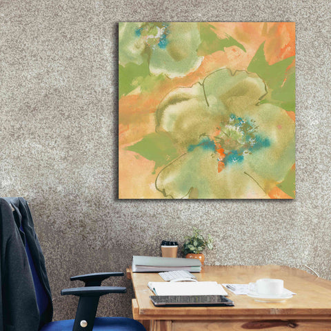 Image of 'Olive Poppy II' by Chris Paschke, Giclee Canvas Wall Art,37 x 37