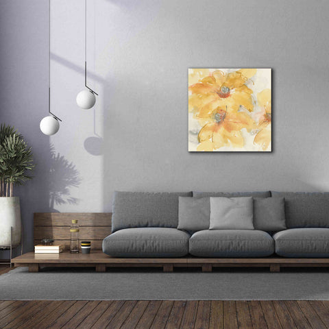 Image of 'Golden Clematis I' by Chris Paschke, Giclee Canvas Wall Art,37 x 37