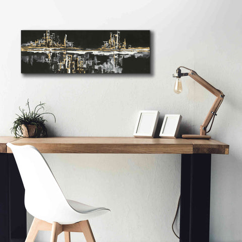 Image of 'Urban Gold I' by Chris Paschke, Giclee Canvas Wall Art,36 x 12