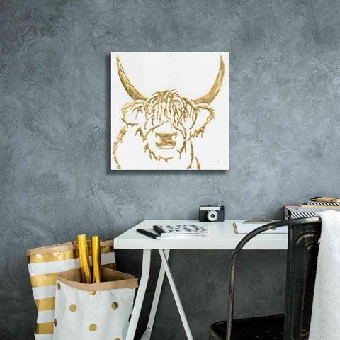 Image of 'Gilded Highlander I' by Chris Paschke, Giclee Canvas Wall Art,18 x 18