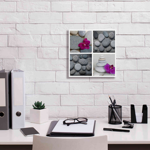 Image of 'Zen Orchid Collage' by Andrea Haase, Giclee Canvas Wall Art,12 x 12