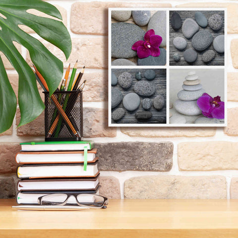 Image of 'Zen Orchid Collage' by Andrea Haase, Giclee Canvas Wall Art,12 x 12