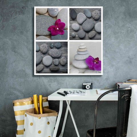 Image of 'Zen Orchid Collage' by Andrea Haase, Giclee Canvas Wall Art,26 x 26