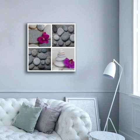 Image of 'Zen Orchid Collage' by Andrea Haase, Giclee Canvas Wall Art,37 x 37