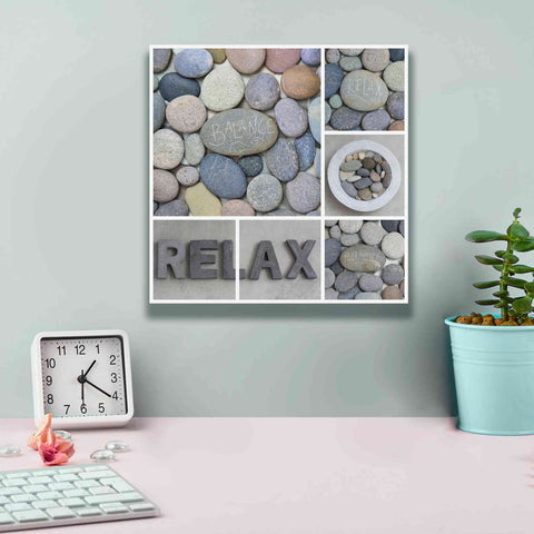 Image of 'Zen Pebble Relax Collage' by Andrea Haase, Giclee Canvas Wall Art,12 x 12