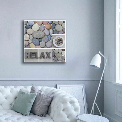 Image of 'Zen Pebble Relax Collage' by Andrea Haase, Giclee Canvas Wall Art,37 x 37