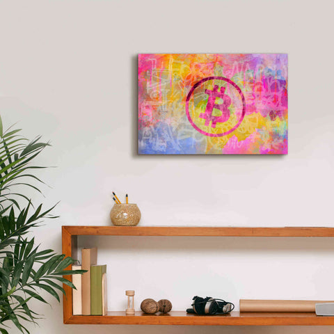 Image of 'Street Art Bitcoin' by Andrea Haase, Giclee Canvas Wall Art,18 x 12