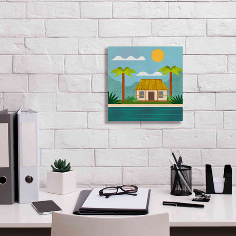 Image of 'Tropical Island Hideaway' by Andrea Haase, Giclee Canvas Wall Art,12 x 12