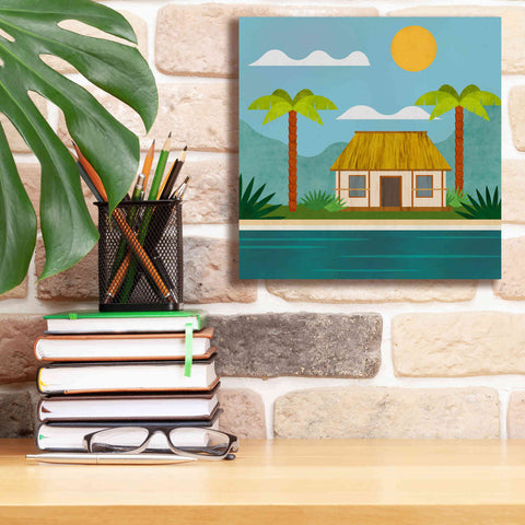 Image of 'Tropical Island Hideaway' by Andrea Haase, Giclee Canvas Wall Art,12 x 12