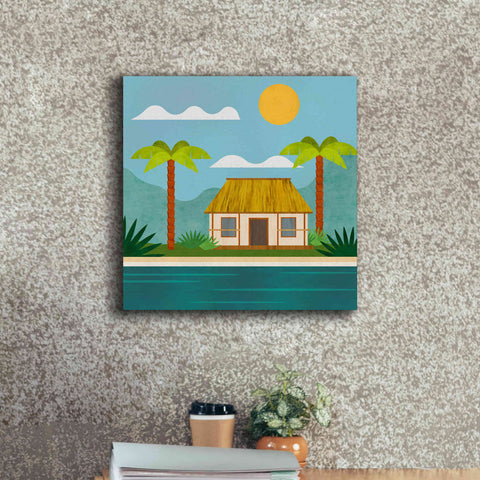 Image of 'Tropical Island Hideaway' by Andrea Haase, Giclee Canvas Wall Art,18 x 18