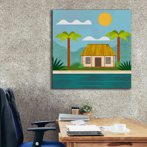 Image of 'Tropical Island Hideaway' by Andrea Haase, Giclee Canvas Wall Art,37 x 37