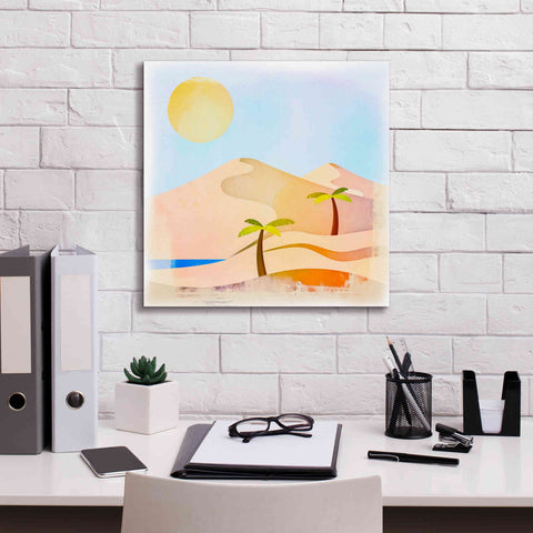 Image of 'Oasis Sunset' by Andrea Haase, Giclee Canvas Wall Art,18 x 18