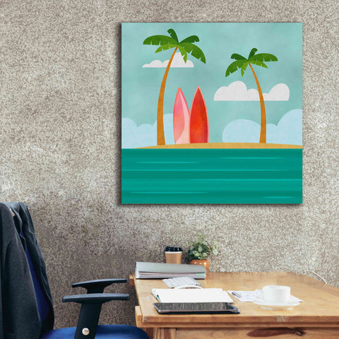 Image of 'Caribbean Surf Spot' by Andrea Haase, Giclee Canvas Wall Art,37 x 37