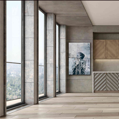 Image of 'Los Angeles City Girl Blue Grey' by Andrea Haase, Giclee Canvas Wall Art,40 x 60