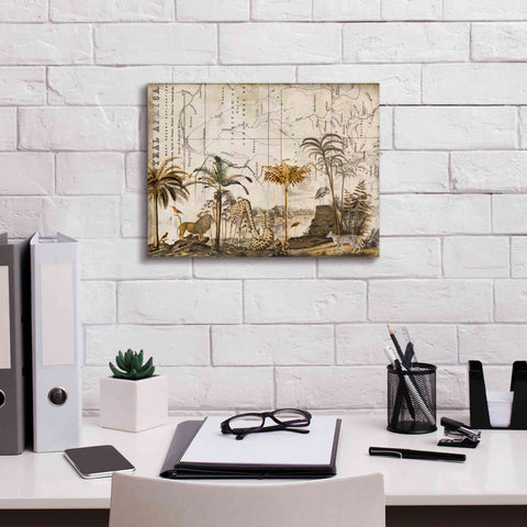 Image of 'Wild Animals Paradise Brown' by Andrea Haase Giclee Canvas Wall Art,16 x 12