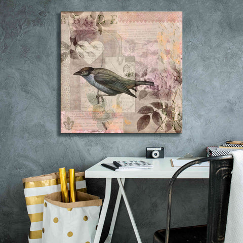 Image of 'Nostalgic Bird Collage' by Andrea Haase Giclee Canvas Wall Art,26 x 26
