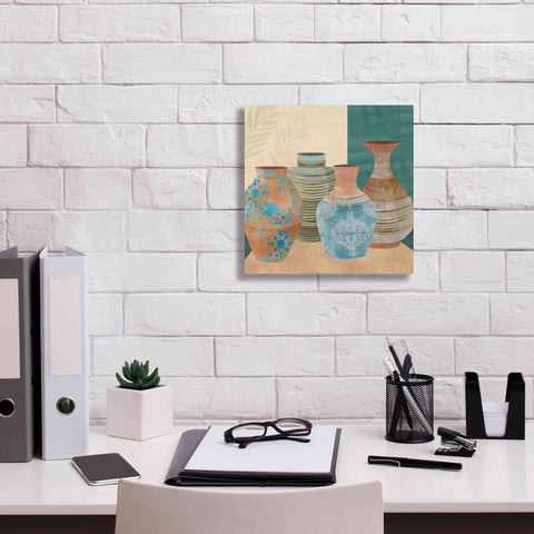 Image of 'Earthenware Pots II' by Flora Kouta Giclee Canvas Wall Art,12 x 12