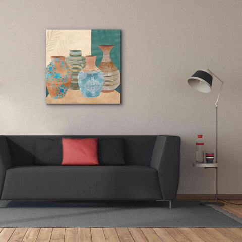 Image of 'Earthenware Pots II' by Flora Kouta Giclee Canvas Wall Art,37 x 37