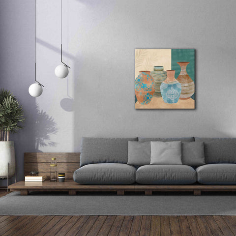 Image of 'Earthenware Pots II' by Flora Kouta Giclee Canvas Wall Art,37 x 37