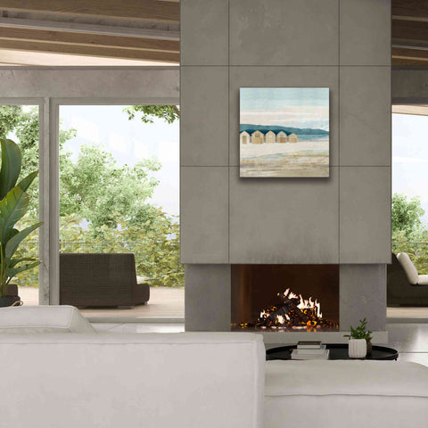 Image of 'Stone Bay Huts I' by Flora Kouta Giclee Canvas Wall Art,26 x 26