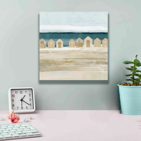 Image of 'Stone Bay Huts II' by Flora Kouta Giclee Canvas Wall Art,12 x 12