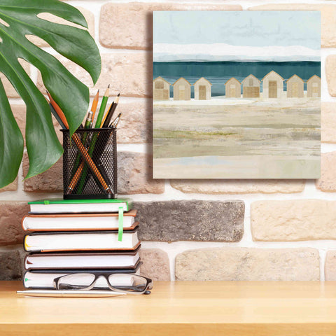 Image of 'Stone Bay Huts II' by Flora Kouta Giclee Canvas Wall Art,12 x 12